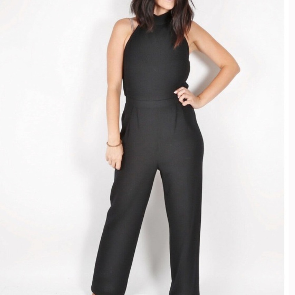 ST. JOHN Evening By Marie Gray Black Jumpsuit High Neck 12